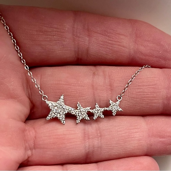 Adornia Crystal Shooting Star .925 Sterling Necklace - Picture 3 of 8